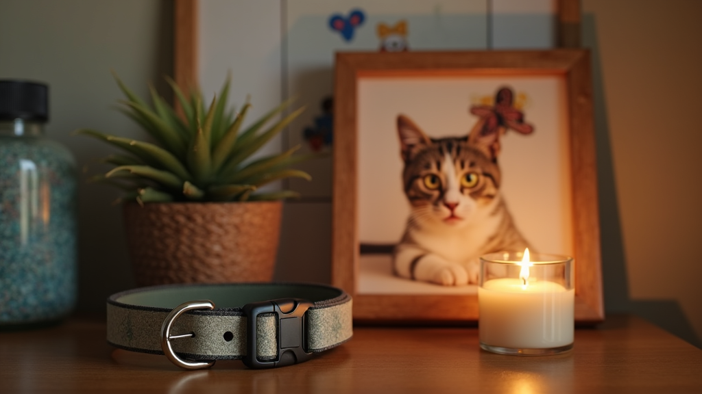 A person holding a picture of their beloved pet